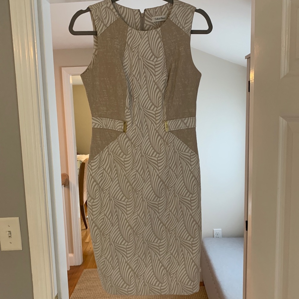 Calvin Klein brocade sheath dress